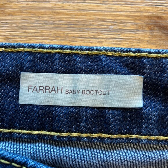 Kut Farrah Baby‎ Bootcut dark wash midrise stretch denim jean size 6 - Picture 4 of 7